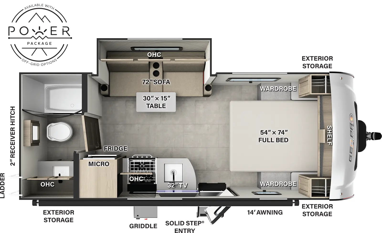 Rockwood Geo Pro G20FBS Floorplan